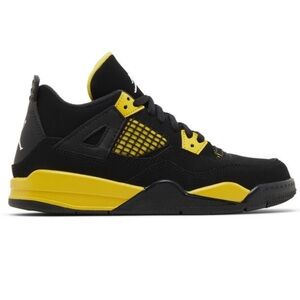 Jordan 4 Retro Black and Thunder Yellow 13c